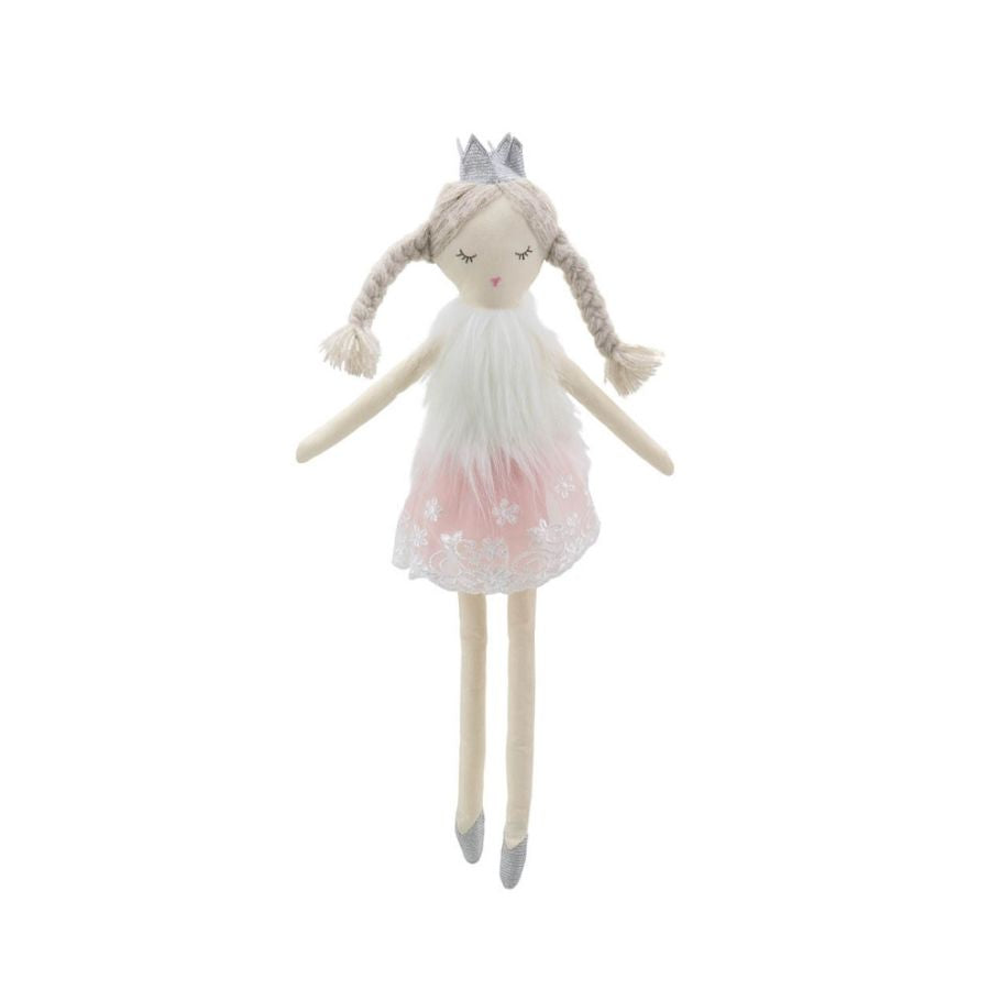 Linen Princess Doll with blonde plaits