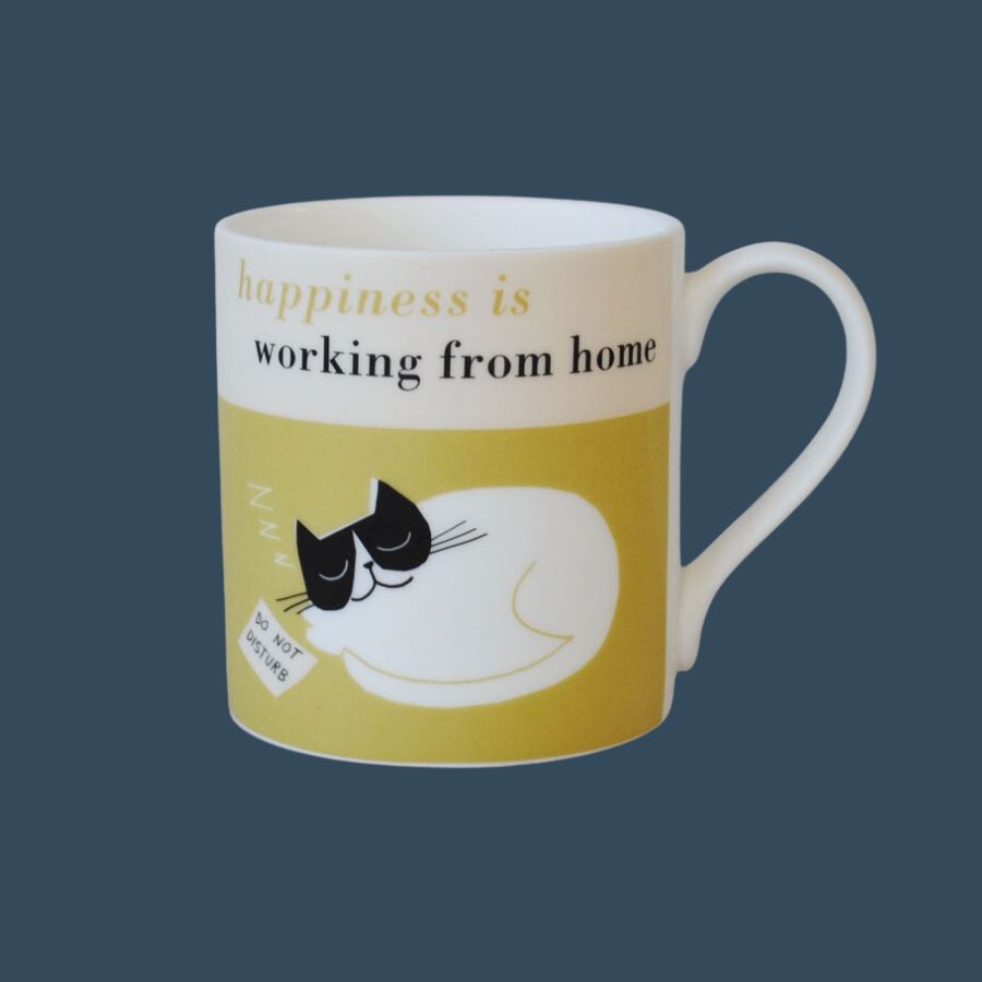 Happiness is Working from Home Mug - Olive L