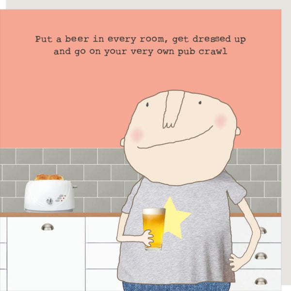 Pub Crawl Boy- Greetings Card