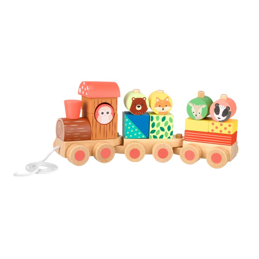 Wooden Animal Puzzle Train