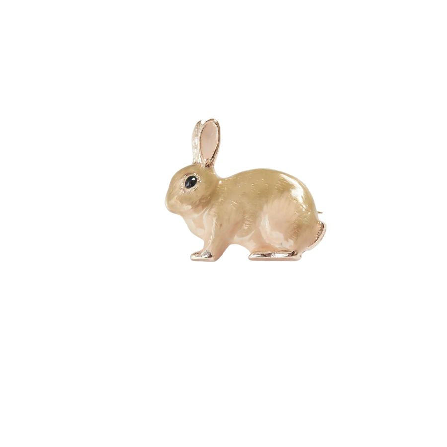 Enamel Rabbit Brooch