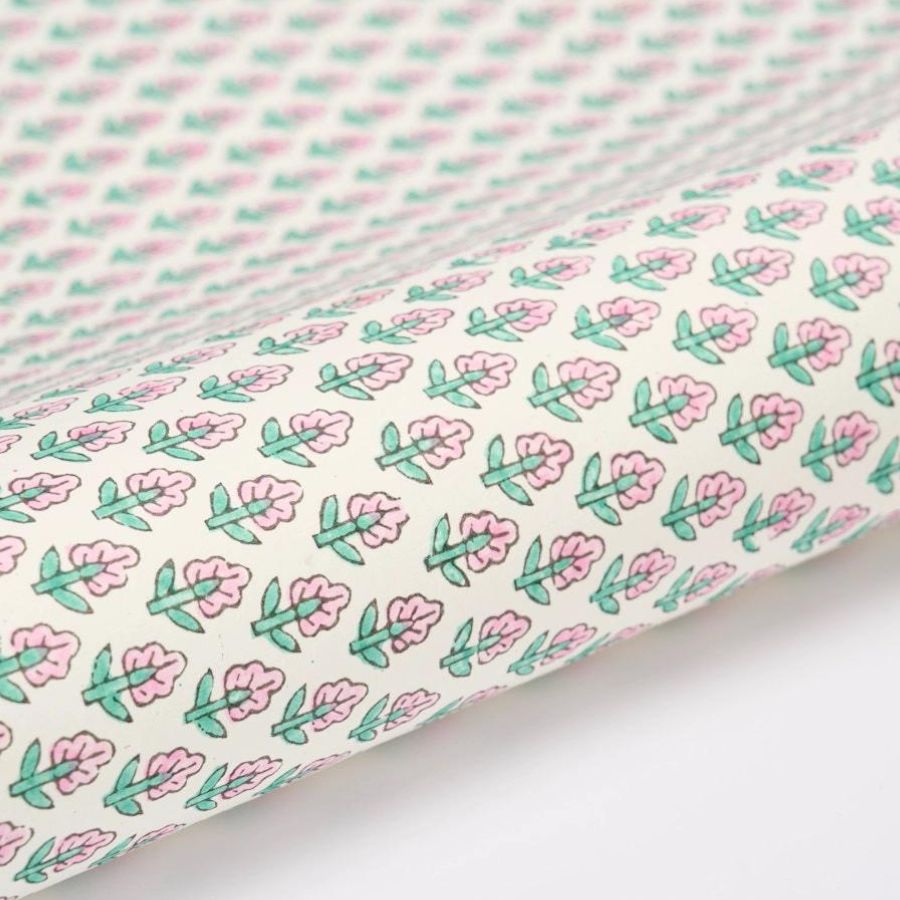 Tulip Bud Blush -Sheet of Handmade Gift Wrap