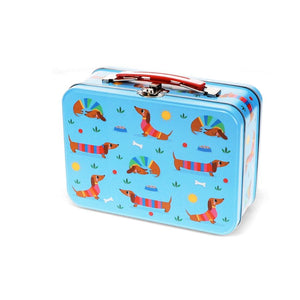 Mini Suitcase Tin - Sausage Dog