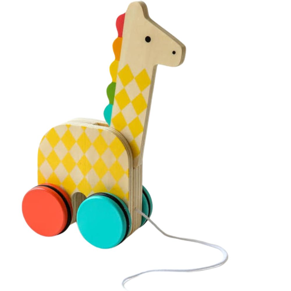 On the Go Wooden Giraffe Pull Toy by Petit Collage