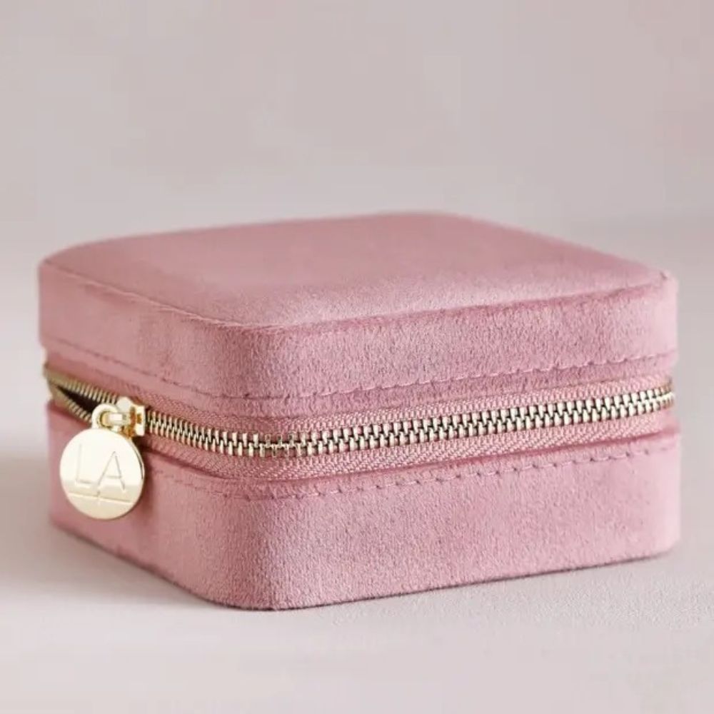 Rose Pink Travel Jewellery Case
