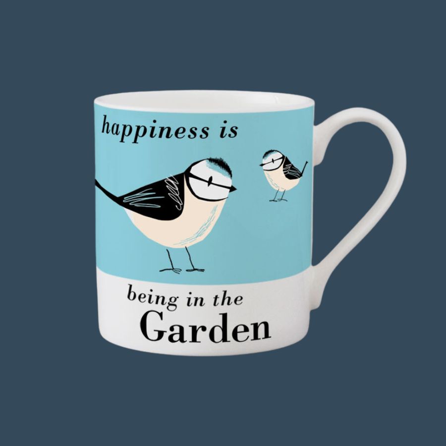 Happiness is being in the Garden Mug - Blue tit