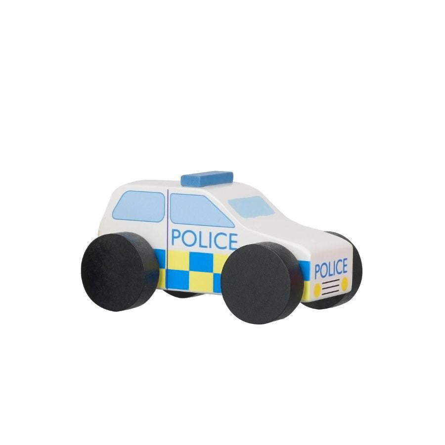 Wooden Toy Police Car