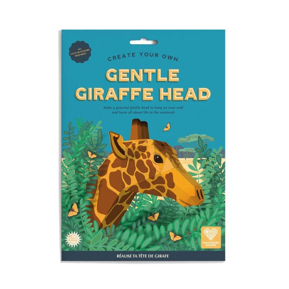 Create your own cardboard Giraffe Head for your wall