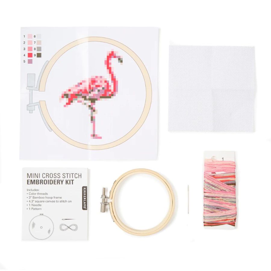 Mini Cross Stitch Kit - Flamingo