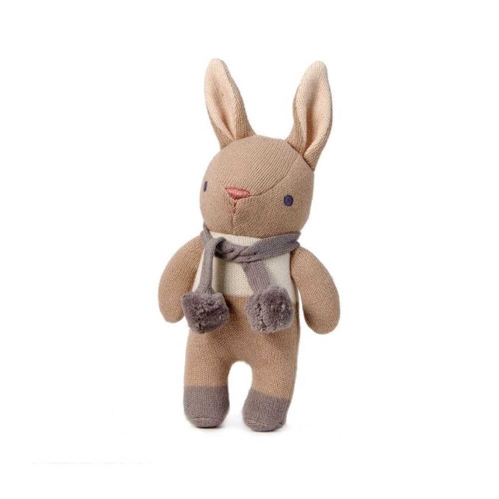 Baby Bunny Rattle - Taupe