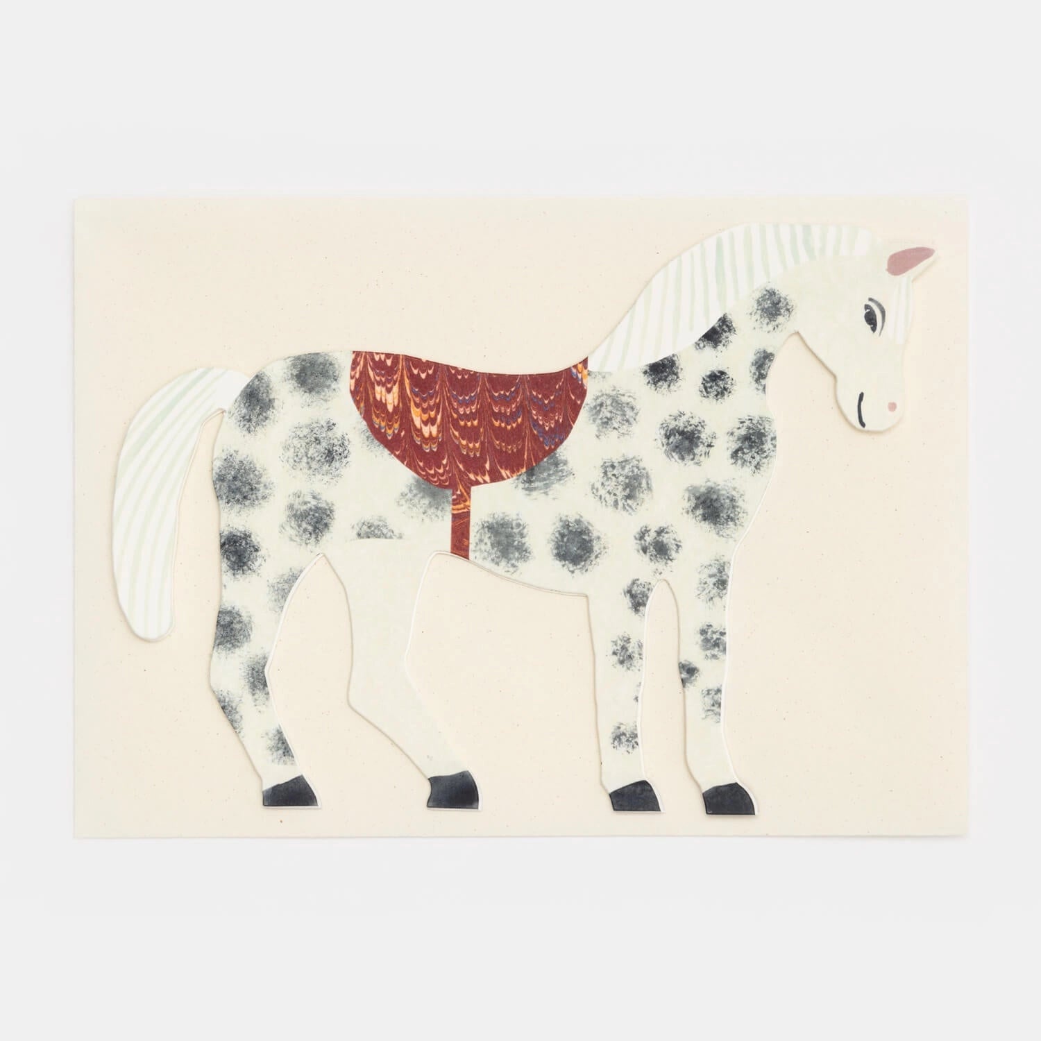Dappled Grey Horse Greeting Card