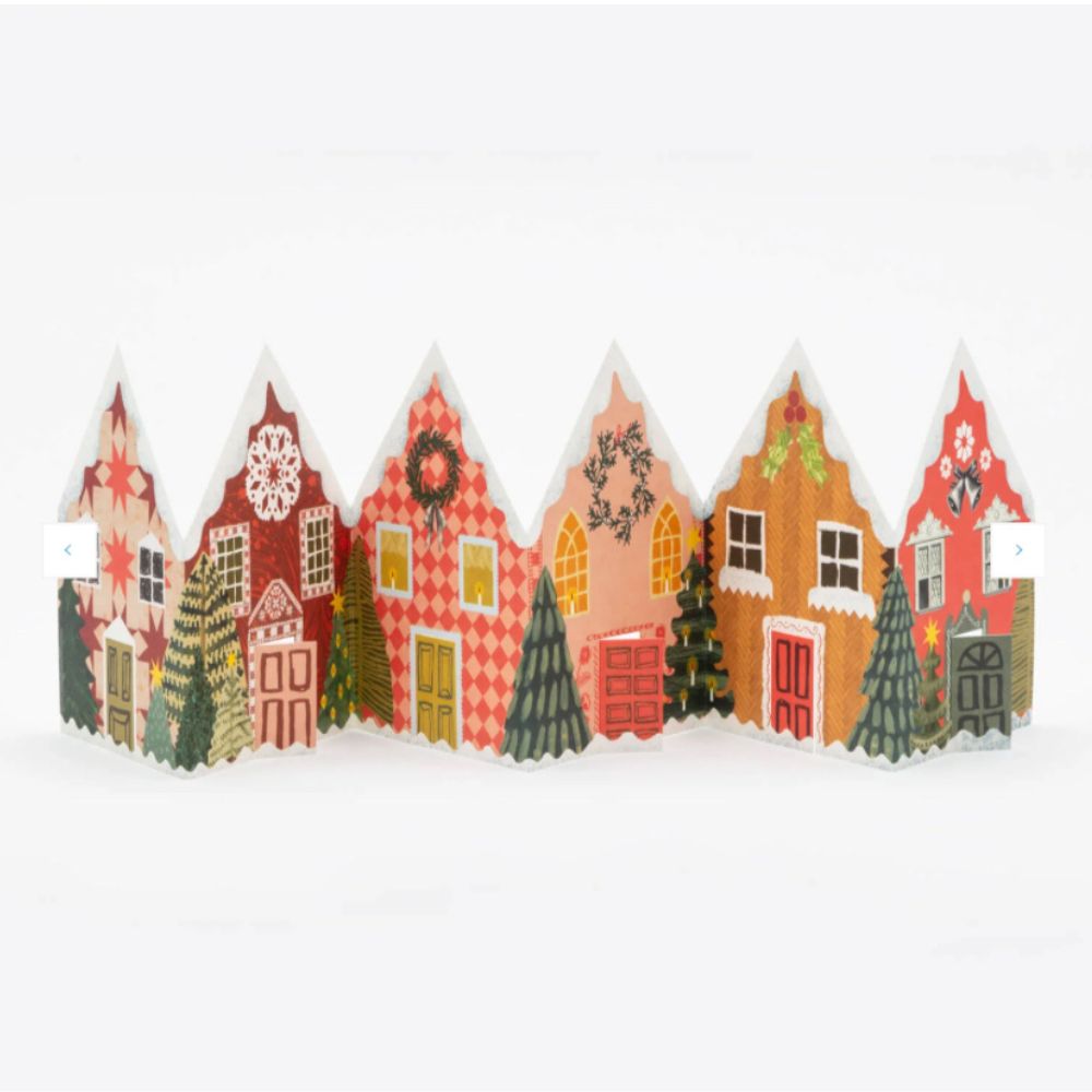 Christmas House Concertina Christmas Card