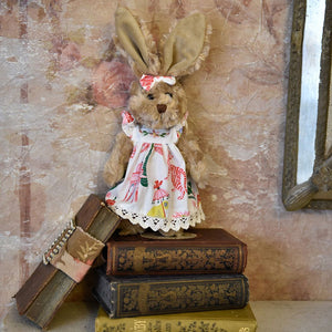 Rabbit Teddy with Sultans Garden Dress -20cm