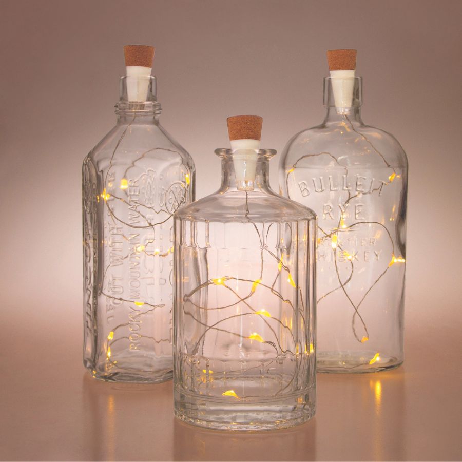 Re-charcheabe Bottle Lights - White String