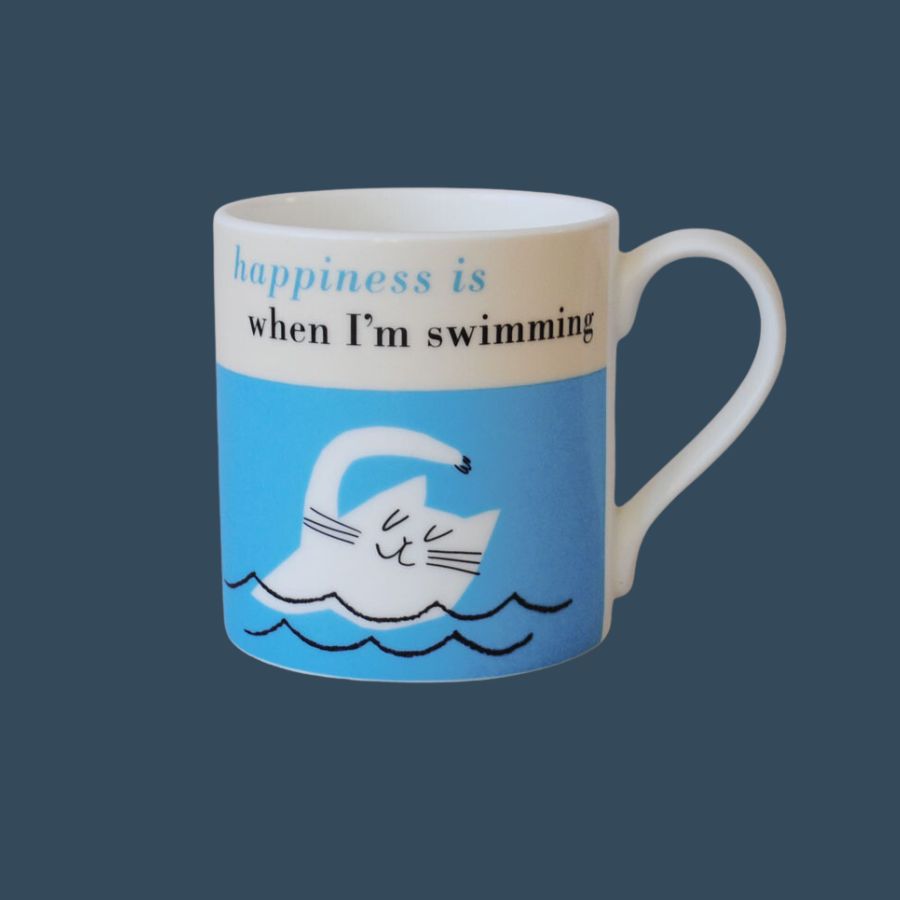 Happiness Mug Swimming Turquoise L