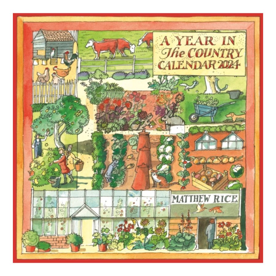 Matthew Rice A Year in the Country Square Wall Calendar 2024