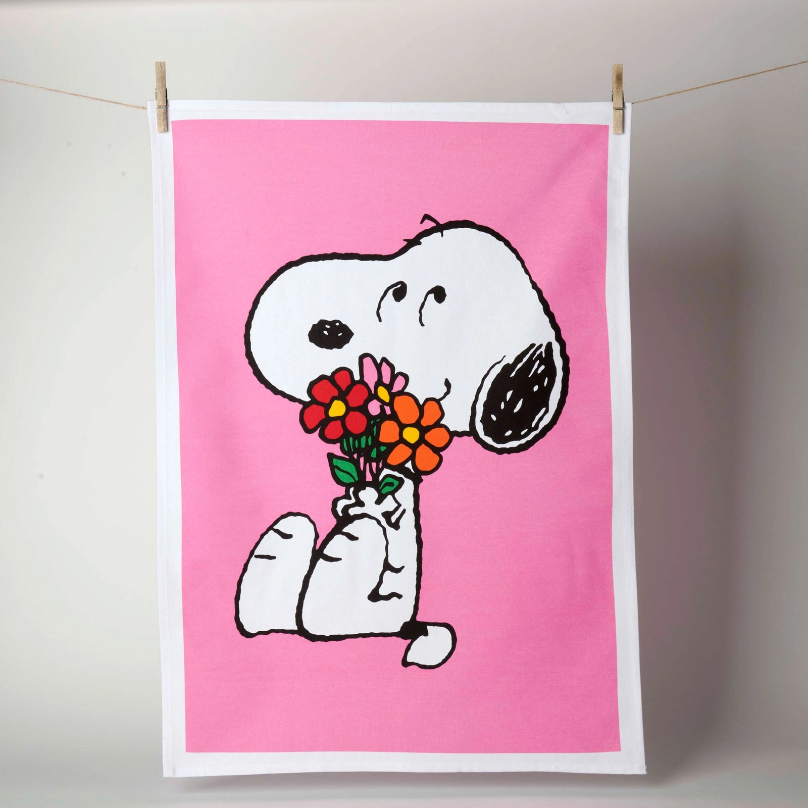 Snoopy ‘Love is in Bloom ‘Tea Towel