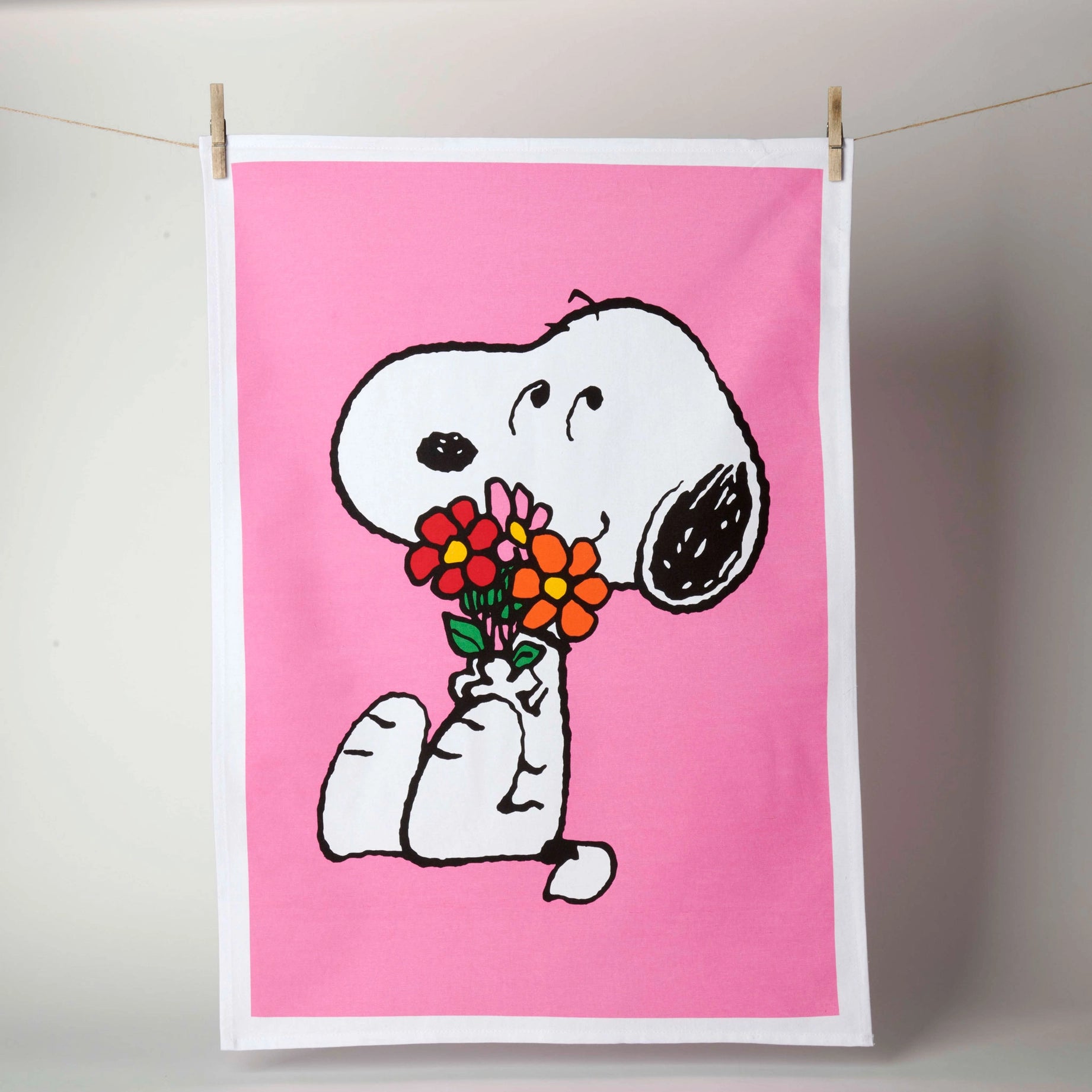 Snoopy ‘Love is in Bloom ‘Tea Towel
