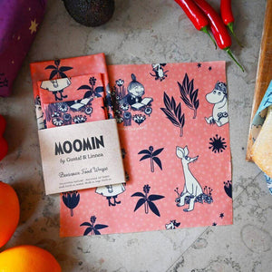 Moomin Beeswax Wrap 'Enjoying Nature' pack of 3