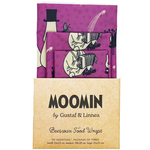 Moomin Beeswax Food Wraps -'By Nightfall' pack of 3