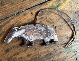 Wooden Badger Autumn Decoration