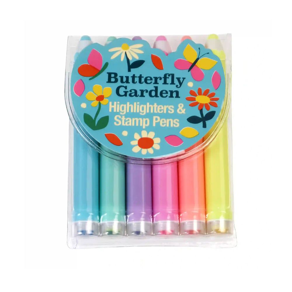 Highlighter & Stamp Pens - Butterfly Garden