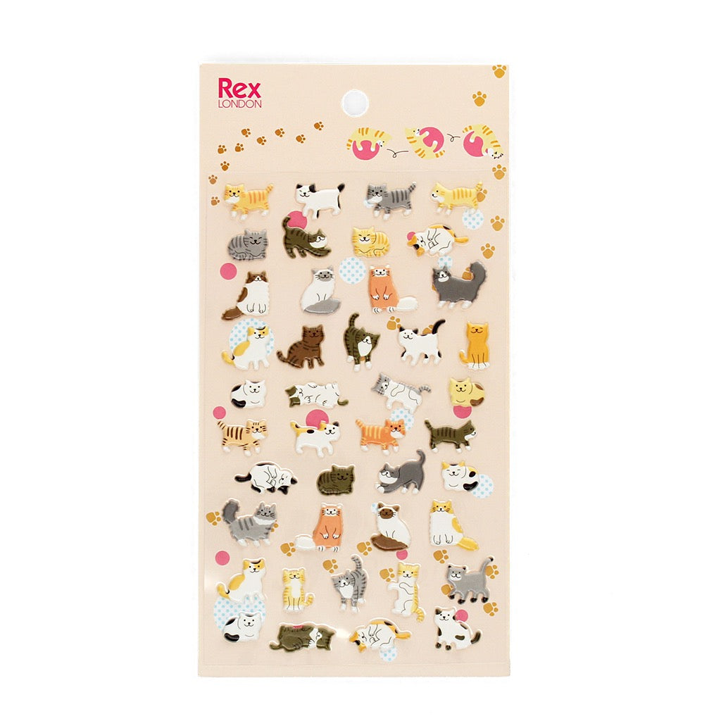 3D Puffy Cat Stickers