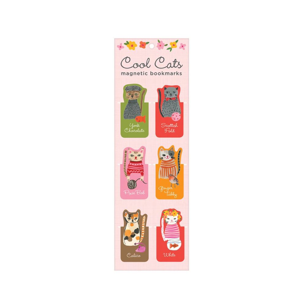 Cool Cats Magnetic Bookmarks