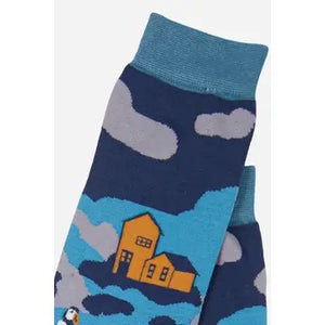 Detail of Coastal Scene Socks