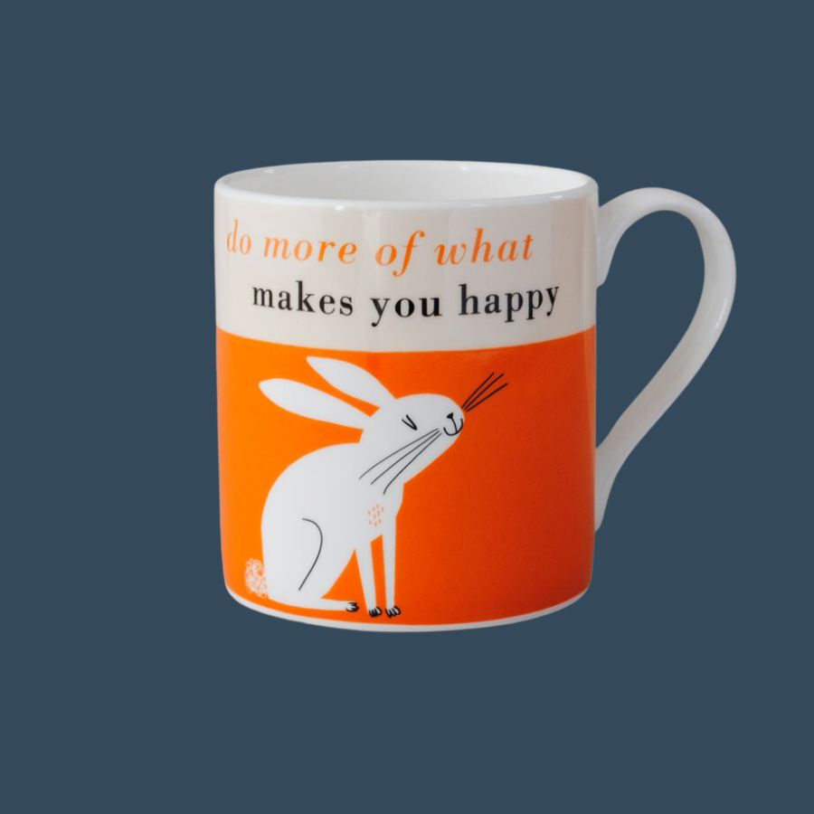 Do more of what makes you Happy Rabbit- Mug Orange Large