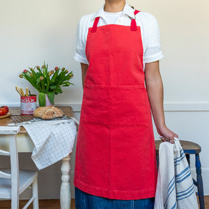 Two Tone Utility Apron - Red