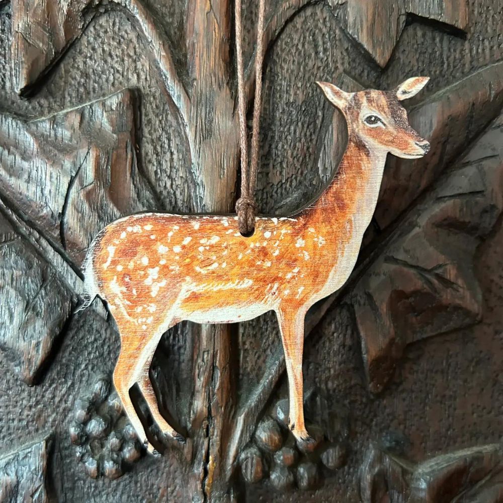 Fawn Wooden Hanging Decoration