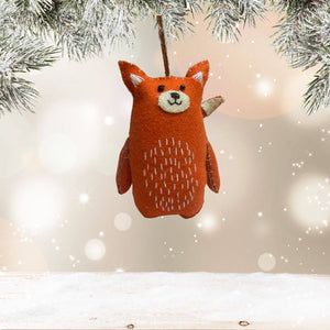 Hanging Woodland Felt  Fox  Decoration