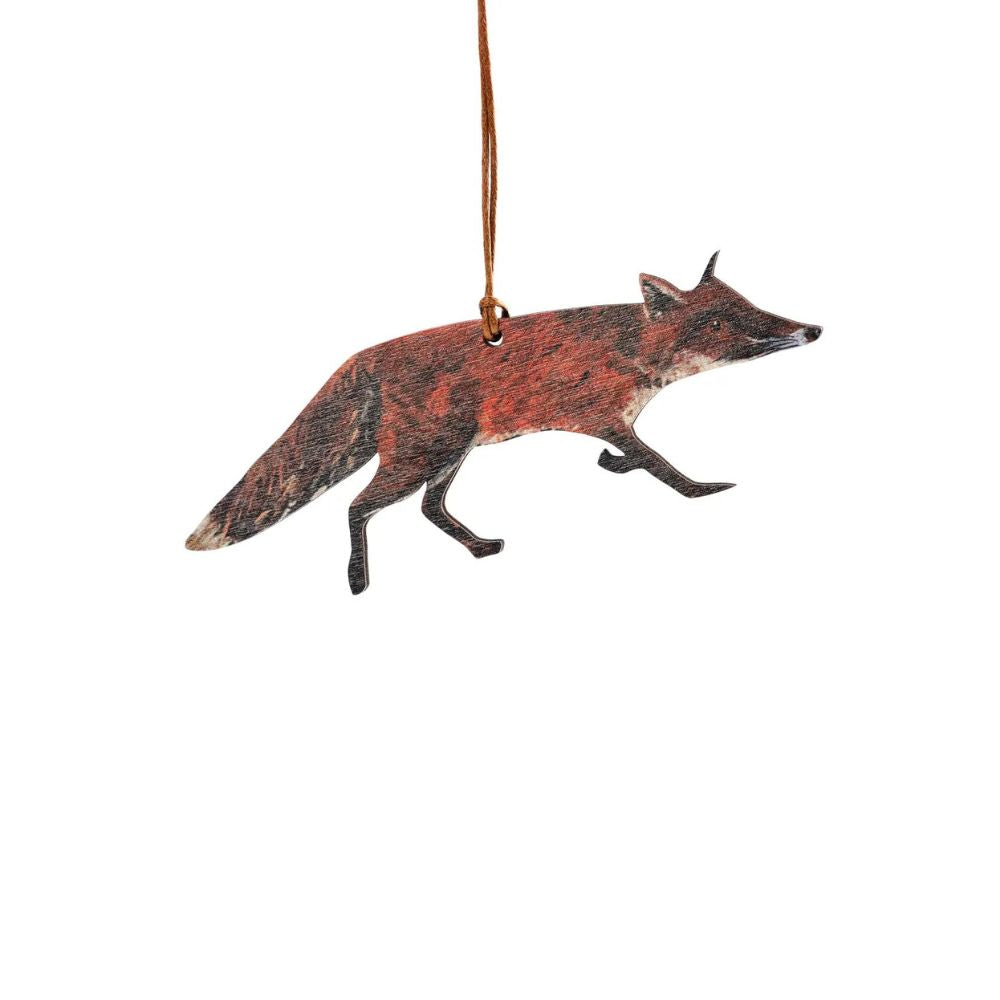 Fox Hanging Wooden Decoration