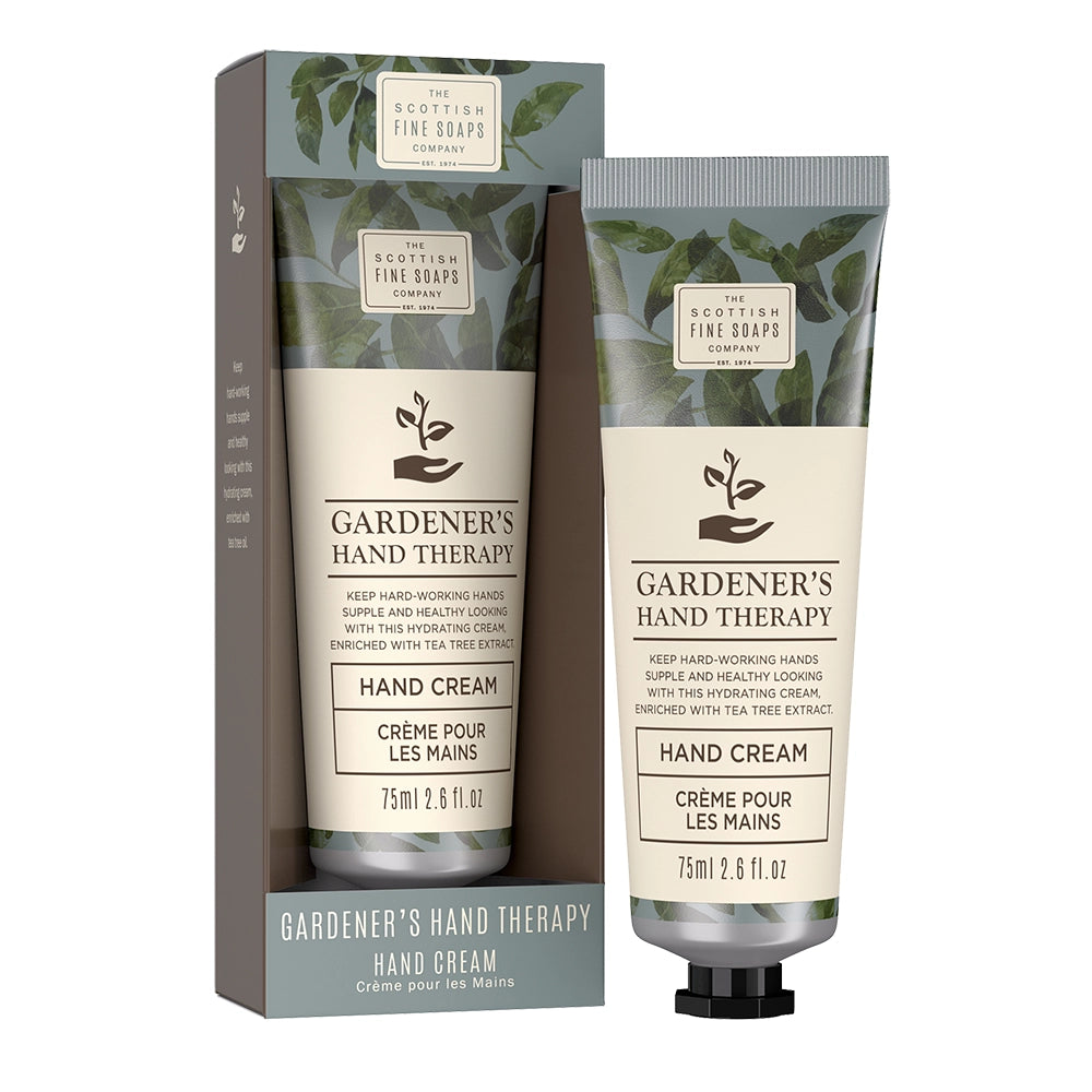 Gardener's Hand Therapy hand cream with packaging on a white background