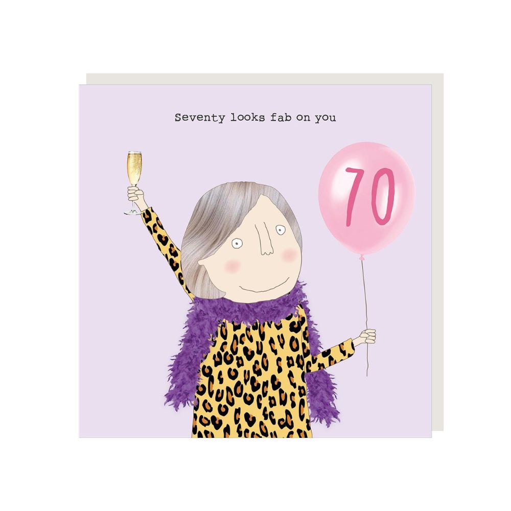 Girl 70 Fab Birthday Card