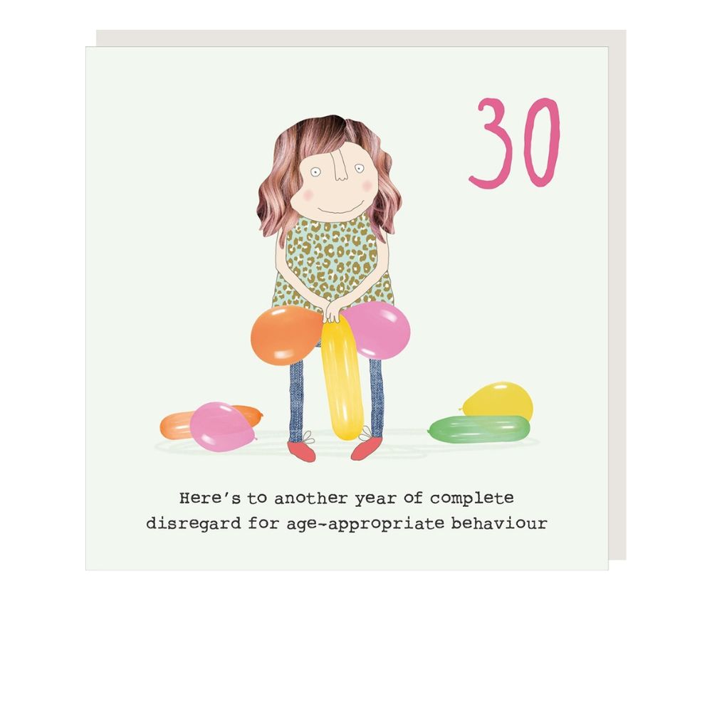 Girl Age 30 Birthday Card