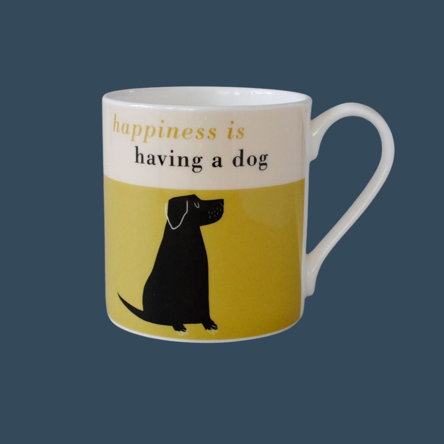 Happiness Mug Black Labrador - Olive