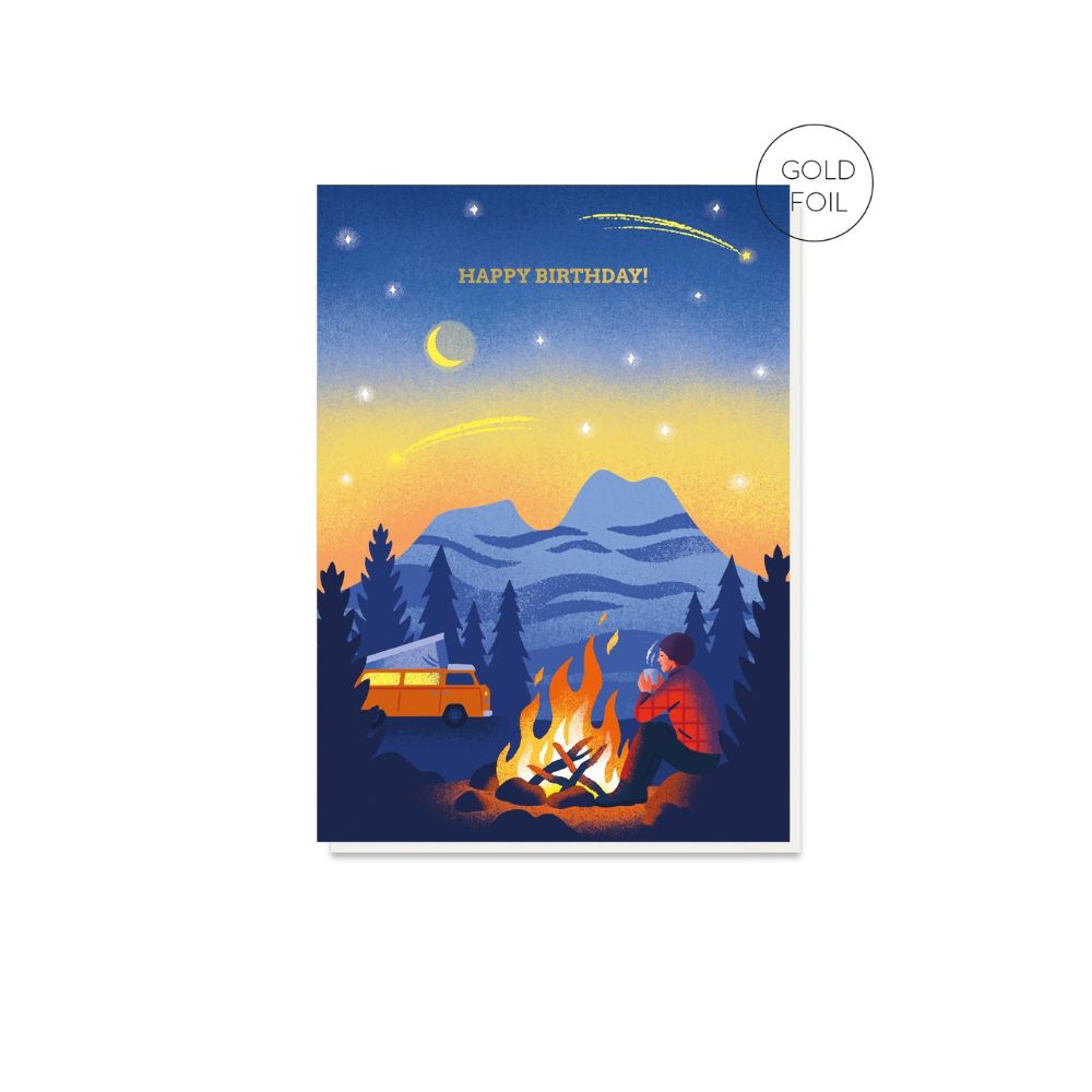 Happy Birthday Camping- Greeting Card