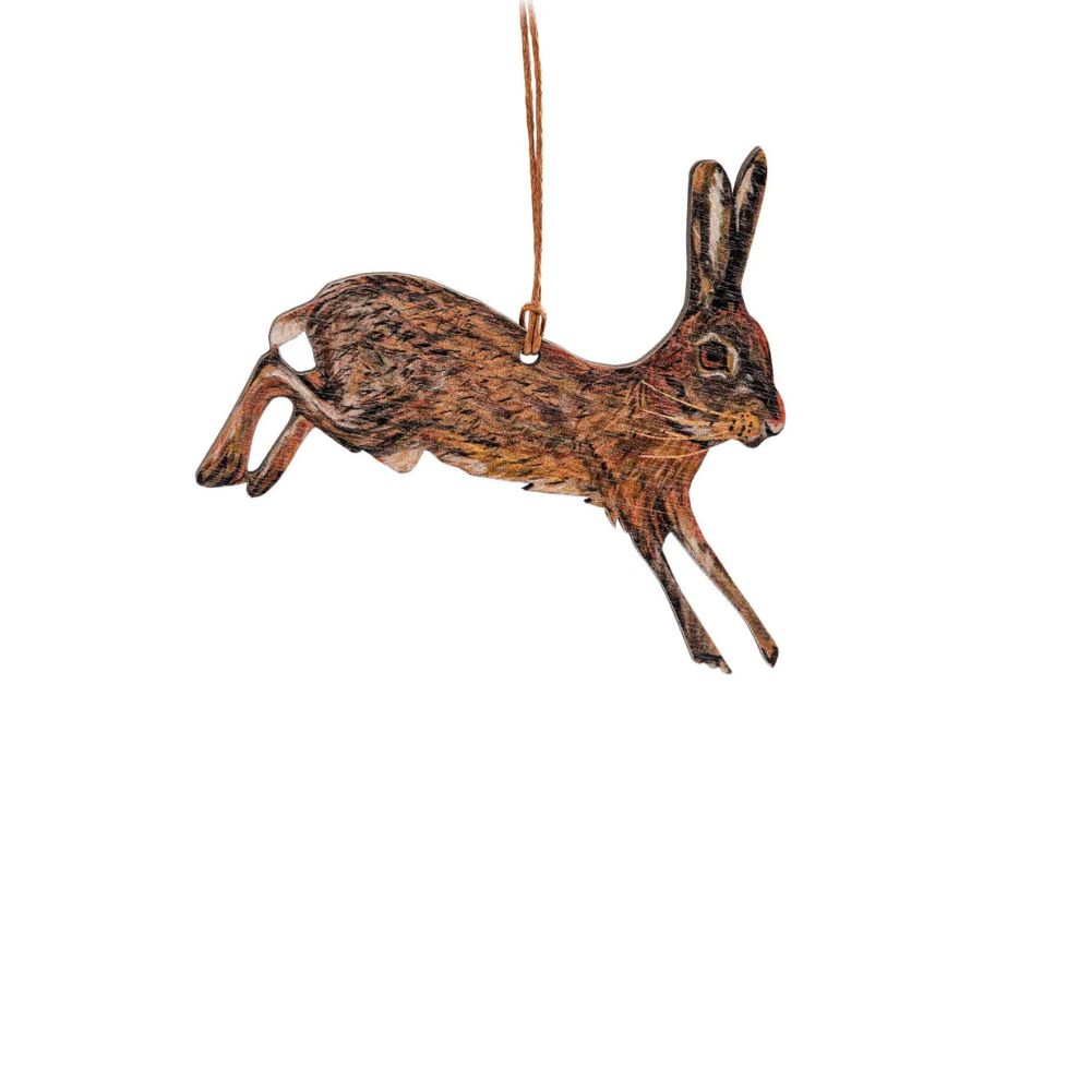 Hare Hanging Wooden Decoration