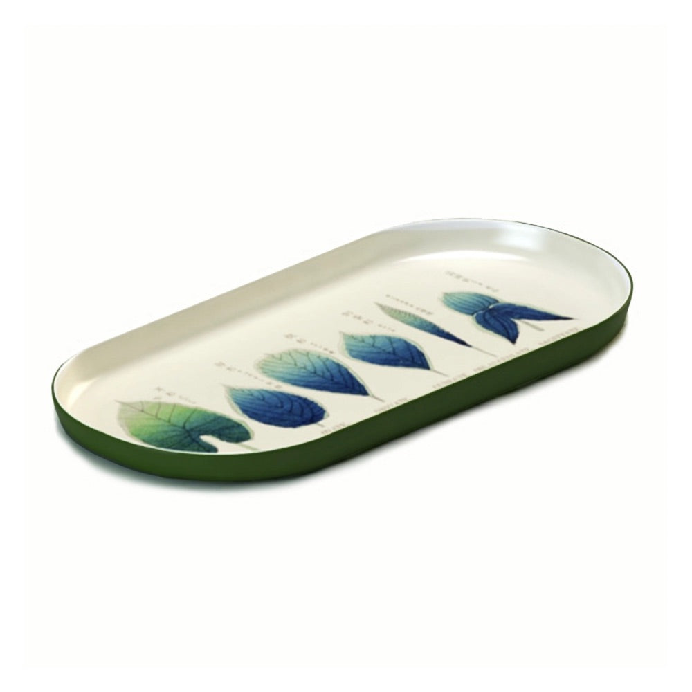 Oval Enamel Tray - Shapes of Leaves