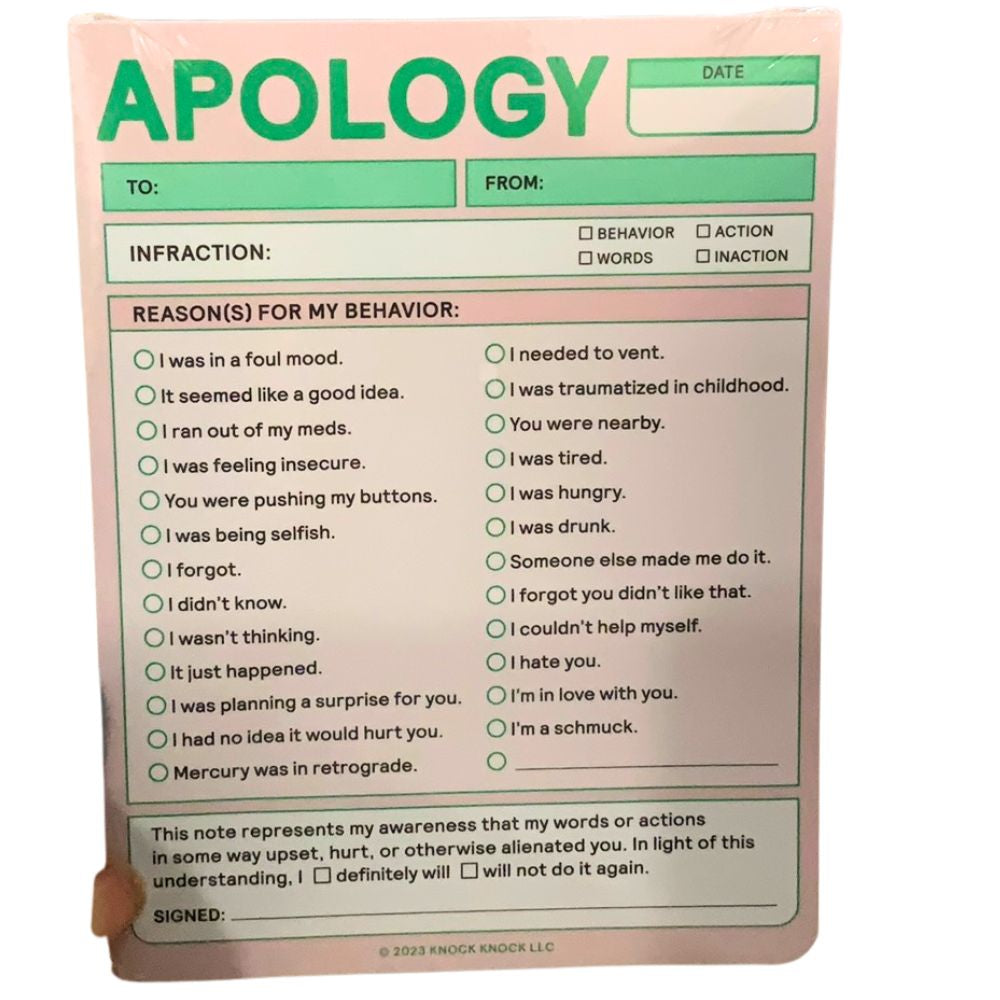 Apology - Nifty Notes