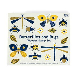 Wooden Stamp Set - Butterflies & Bugs