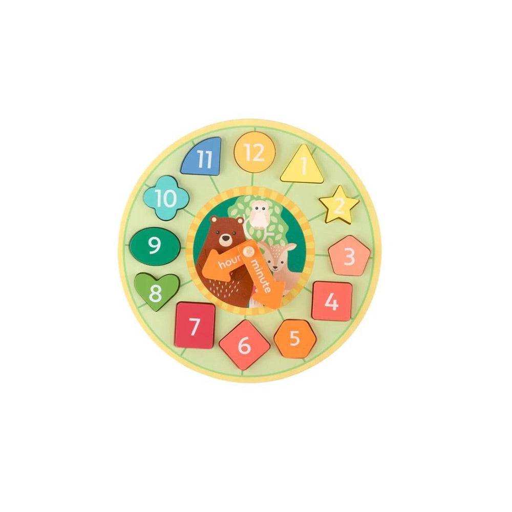 Woodland Animal Shape Sorting Clock