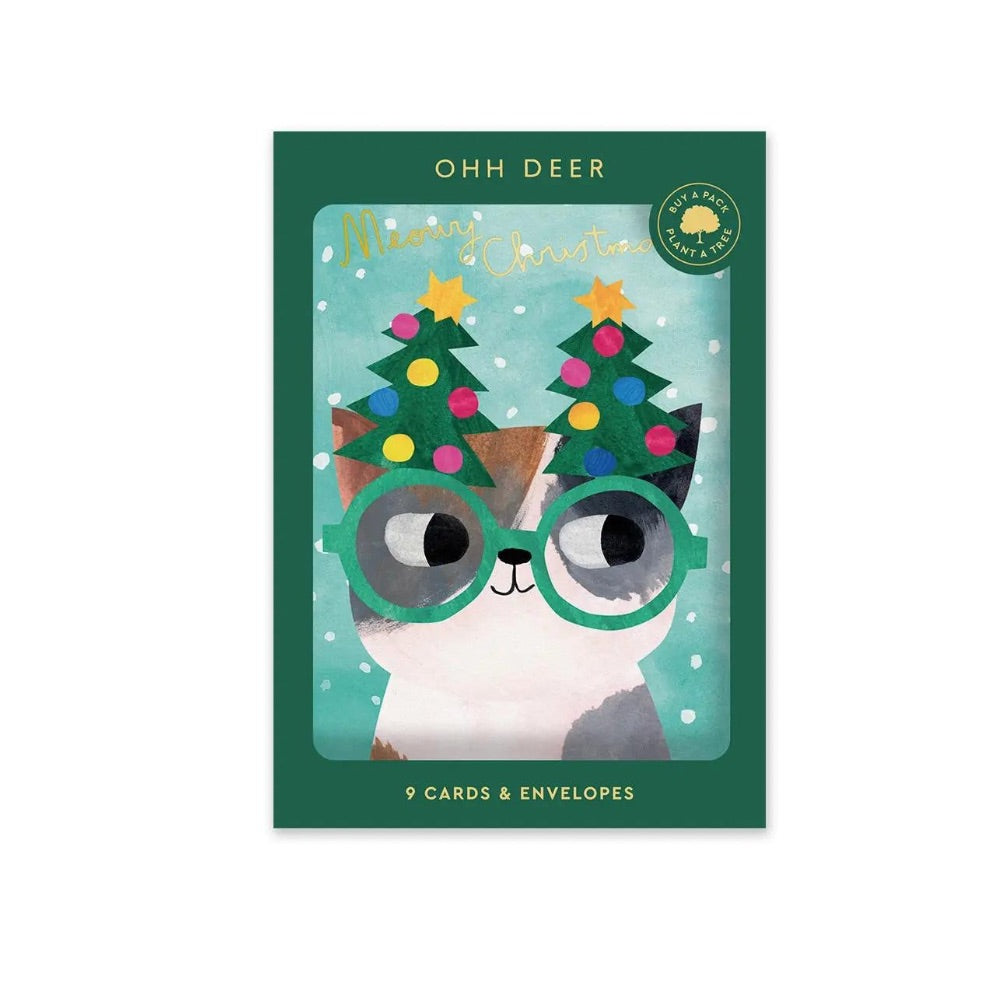 Cats in Hats Christmas Cards Pack