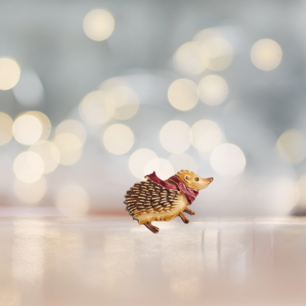 Hedgehog Charm Brooch