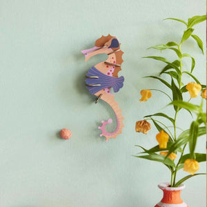 Sea Creature Pink Seahorse Wall Decor