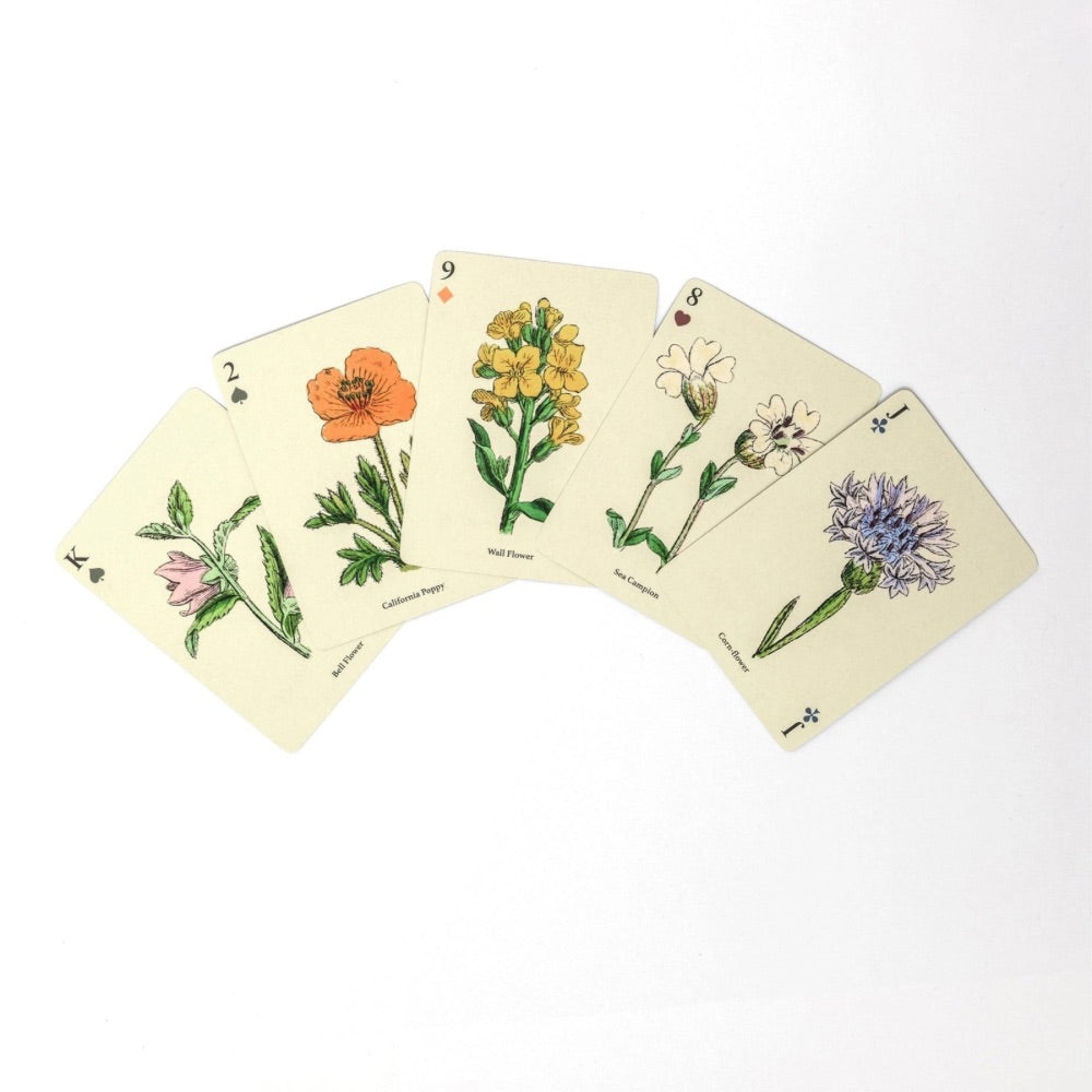 Wild Flowers Playing Cards