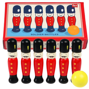 Wooden Soldier Skittles Toy