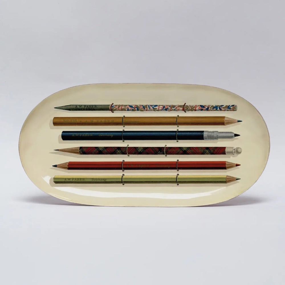 Vintage Pencil Enamel Tray